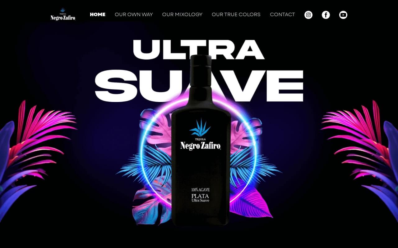 Web Tequila Negro Zafiro