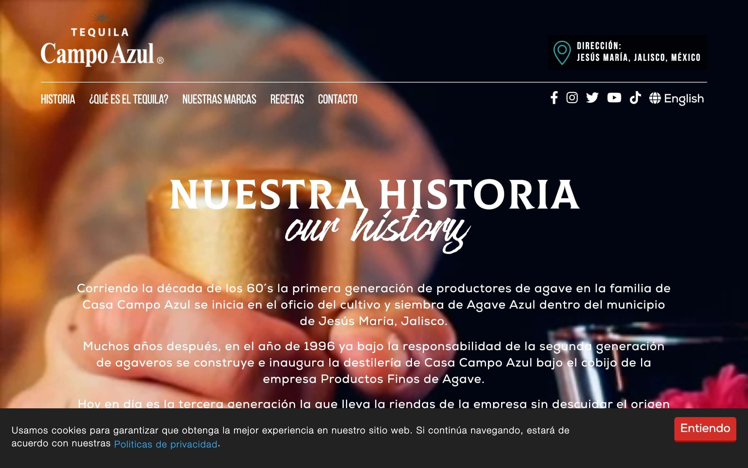 Web Tequila Campo Azul